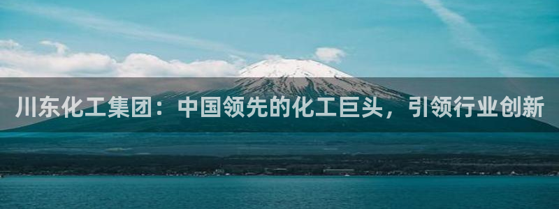球盟会官方平台入口：川东化工集团：中国领先的化工巨头，引领行