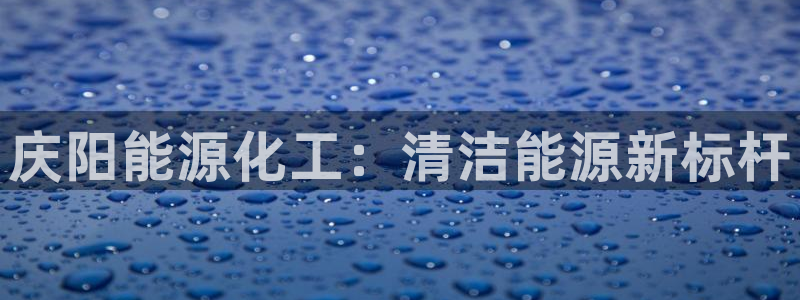 球盟会电子好黑：庆阳能源化工：清洁能源新标杆