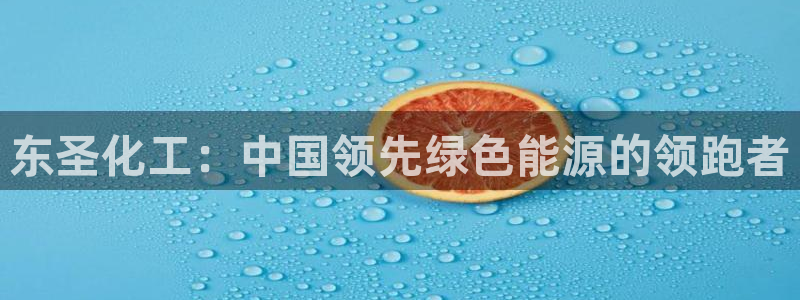 球盟会网址：东圣化工：中国领先绿色能源的领跑者