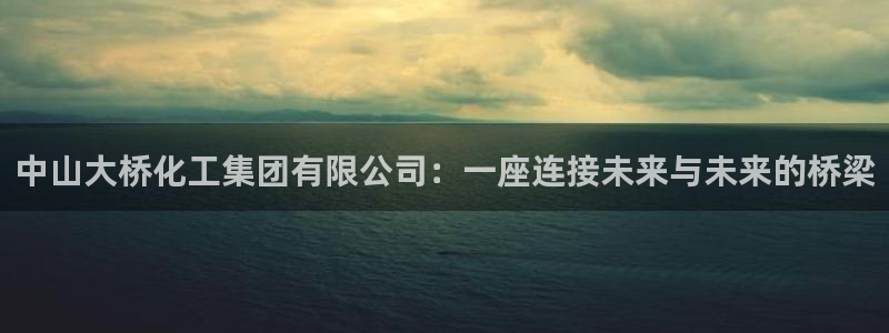 球盟会游戏几点玩合适：中山大桥化工集团有限公司：一座连接未来