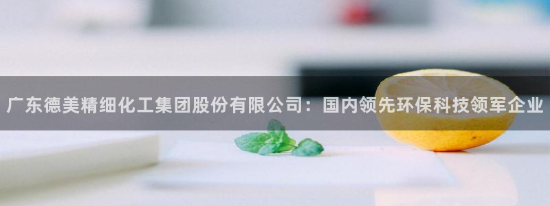 球盟会黑款吗：广东德美精细化工集团股份有限公司：国内领先环保