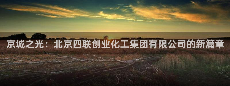 球盟会能提现吗：京城之光：北京四联创业化工集团有限公司的新篇