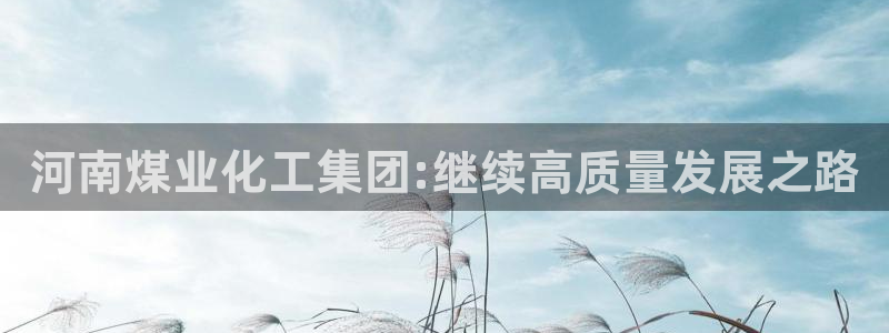 球盟会qmh官网：河南煤业化工集团:继续高质量发展之路