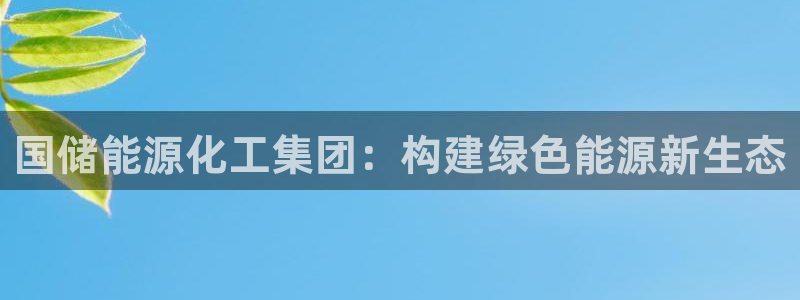 球盟会黑款吗：国储能源化工集团：构建绿色能源新生态