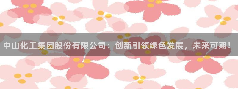 球盟会黑嘛：中山化工集团股份有限公司：创新引领绿色发展，未来