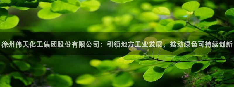球盟会登陆中心：徐州伟天化工集团股份有限公司：引领地方工业发