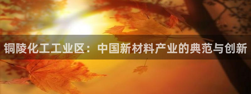 球盟会中国官方网站：铜陵化工工业区：中国新材料产业的典范与创