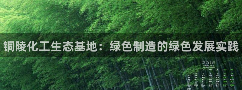 球盟会能提现吗：铜陵化工生态基地：绿色制造的绿色发展实践