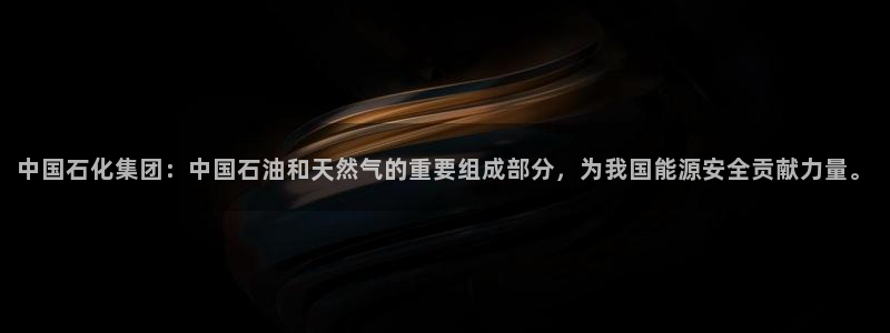 球盟会最新网：中国石化集团：中国石油和天